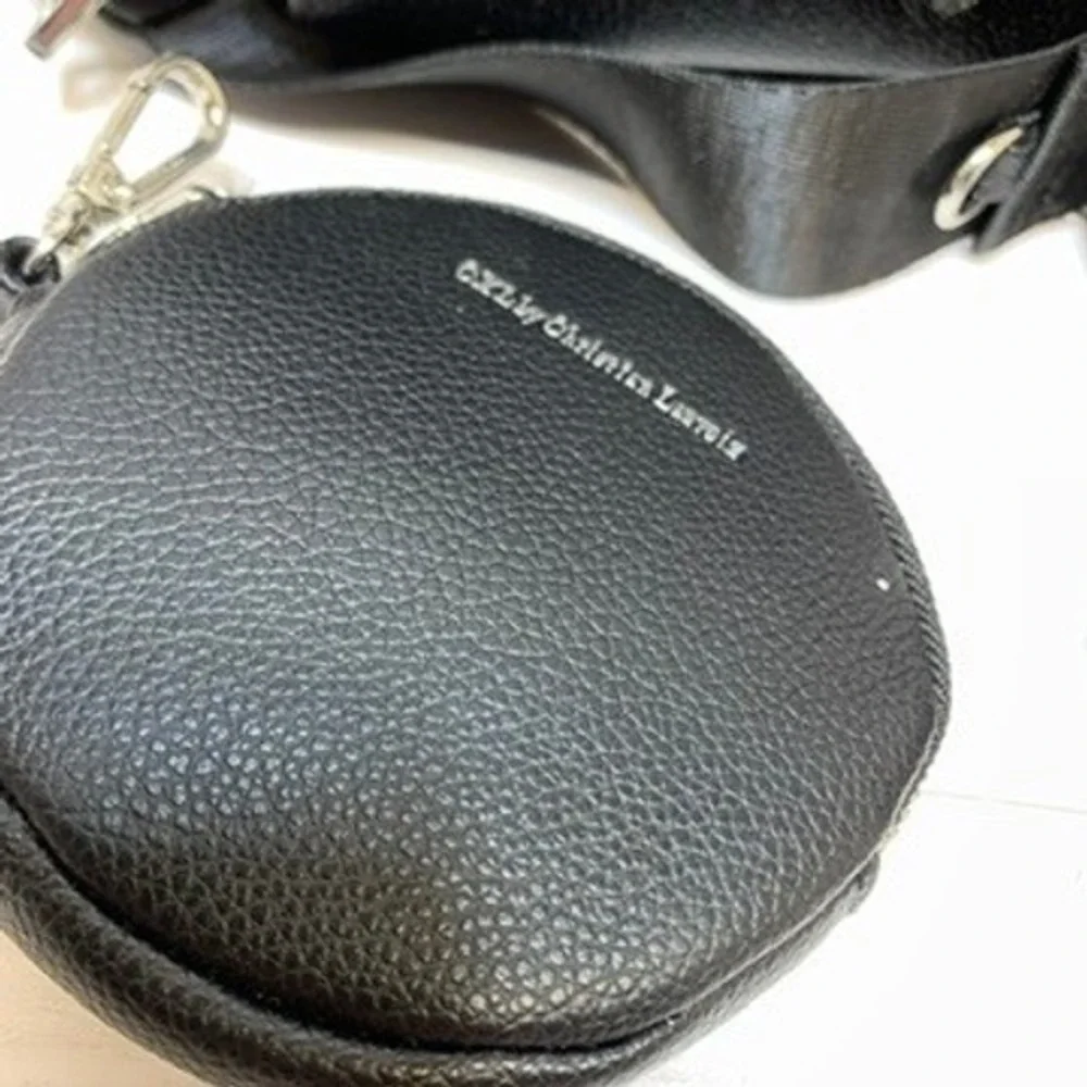 CXL Christian Lacroix Womens Pebble Camera Bag‎ Crossbody Black Detachable Pouch
